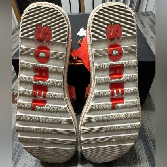 Sorel Women’s Cameron Multi Strap Wedge Sandals in Signal Red Size 10 - Picture 8 of 13